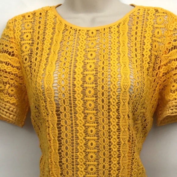 Michael kors yellow crochet dress Clearance